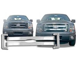 FORD F-150 4dr QAA Chrome ABS plastic 4pcs Grille Overlay SGC53308