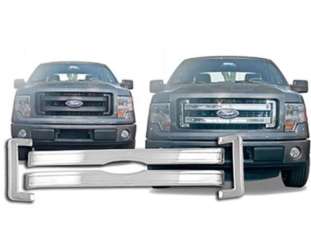 FORD F-150 4dr QAA Chrome ABS plastic 4pcs Grille Overlay SGC53308