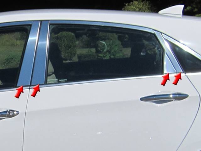 Fits Hyundai ELANTRA 4dr QAA Stainless 8pcs Pillar Trim PP13347