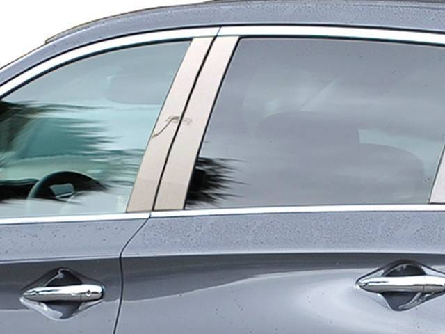 Fits Infiniti QX60 4dr QAA Stainless 4pcs Pillar Trim PP13035 thumbnail 2