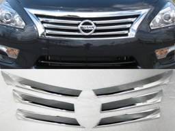 Fits Nissan ALTIMA 4dr QAA Chrome ABS plastic 6pcs Grille Overlay SGC13550