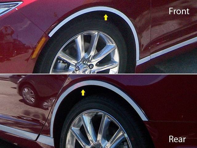 LINCOLN MKZ 4dr QAA Stainless 4pcs Wheel Well Accent WQ53630