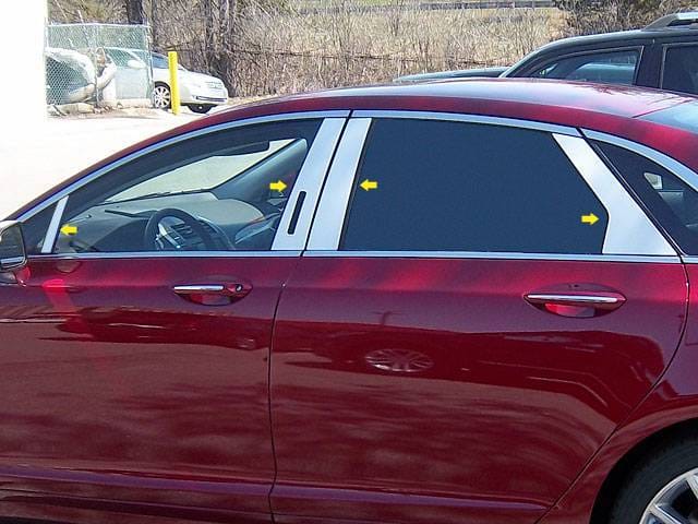 LINCOLN MKZ 4dr QAA Stainless 8pcs Pillar Trim PP53632