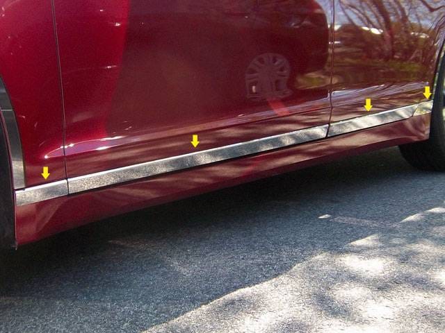 LINCOLN MKZ 4dr QAA Stainless 8pcs Rocker Panel Trim TH53630