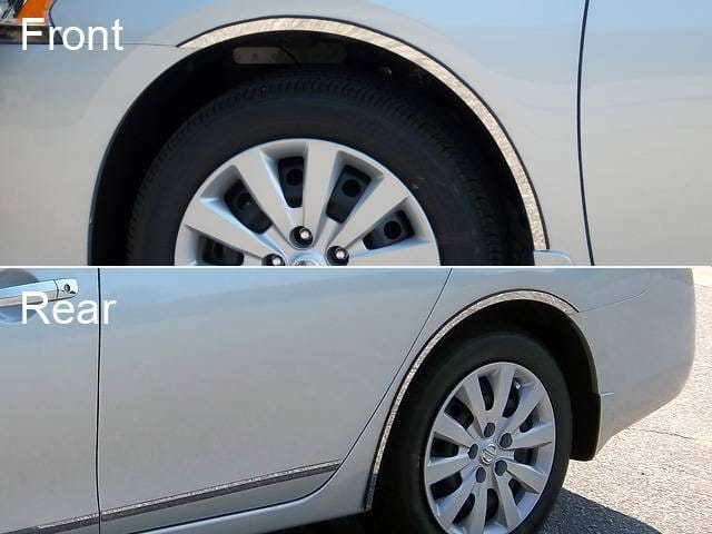 Fits Nissan SENTRA 4dr QAA Stainless 4pcs Wheel Well Accent WQ13576