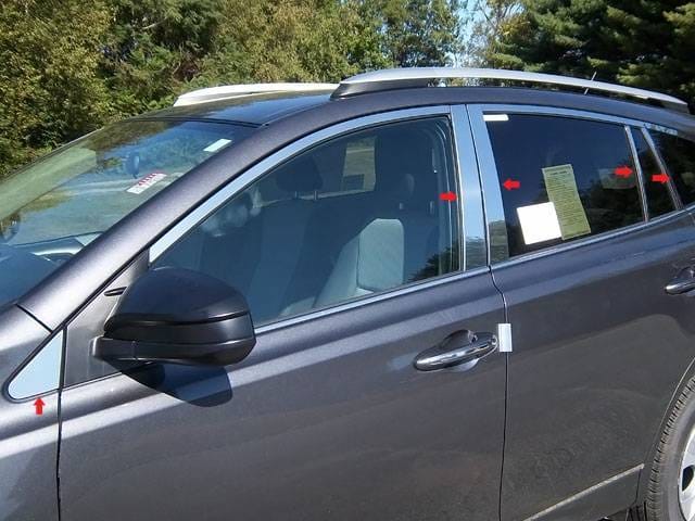 TOYOTA RAV4 4dr QAA Stainless 10pcs Pillar Trim PP13183