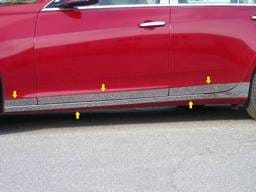 CADILLAC CTS 4dr QAA Stainless 10pcs Rocker Panel Trim TH54252