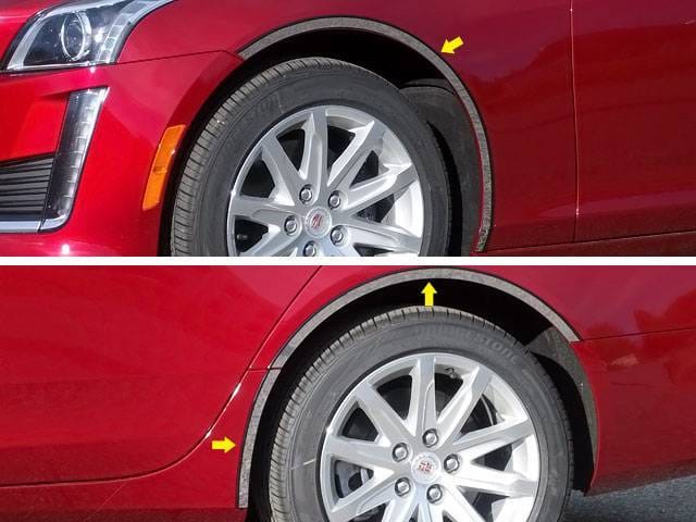 CADILLAC CTS 4dr QAA Stainless 6pcs Wheel Well Accent WQ54252