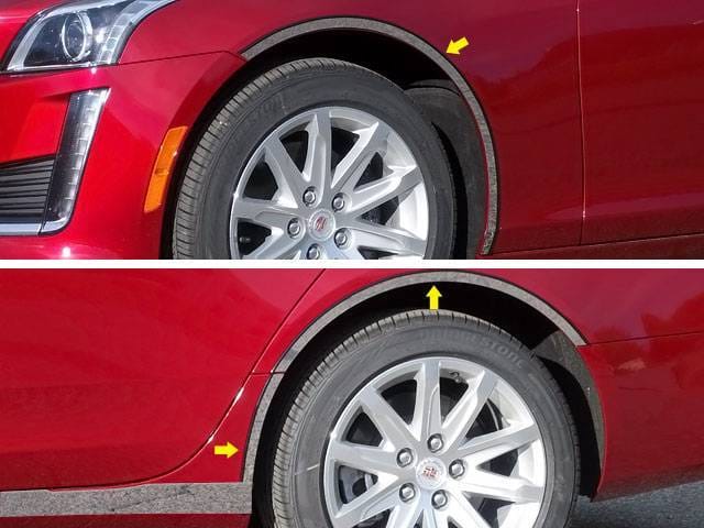 CADILLAC CTS 4dr QAA Stainless 6pcs Wheel Well Accent WQ54251