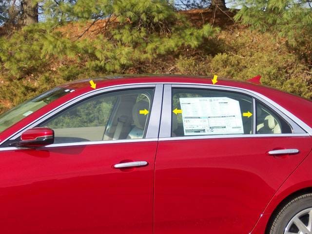 CADILLAC CTS 4dr QAA Stainless 10pcs Window Accent Package WP54444