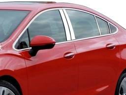 CHEVROLET CRUZE 4dr QAA Stainless 8pcs Pillar Trim PP56146