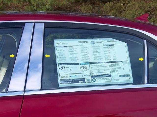 CADILLAC CTS 4dr QAA Stainless 6pcs Pillar Trim PP54445