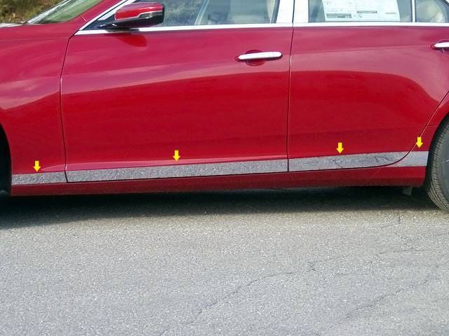 CADILLAC CTS 4dr QAA Stainless 8pcs Rocker Panel Trim TH54250