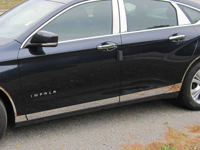 CHEVROLET IMPALA 4dr QAA Stainless 8pcs Rocker Panel Trim TH54135