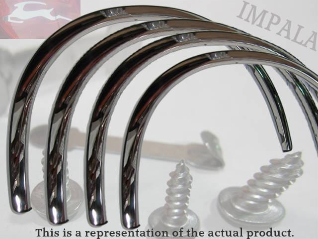 IMPALA 4dr QAA Molded Stainless 4pcs Wheel Well Fender Trim WZ54135