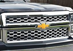 SILVERADO 4dr QAA Chrome ABS plastic 2pcs Grille Overlay SGC54184