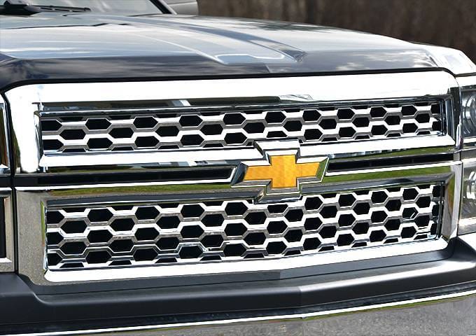 SILVERADO 4dr QAA Chrome ABS plastic 2pcs Grille Overlay SGC54184