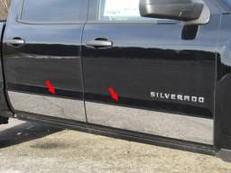 CHEVROLET SILVERADO 4dr QAA Stainless 4pcs Rocker Panel Trim TH54184