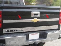 CHEVROLET SILVERADO 2/4dr QAA Stainless 2pcs Tailgate Accent TP54181