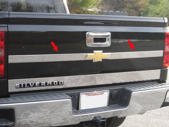 CHEVROLET SILVERADO 2/4dr QAA Stainless 2pcs Tailgate Accent TP54181