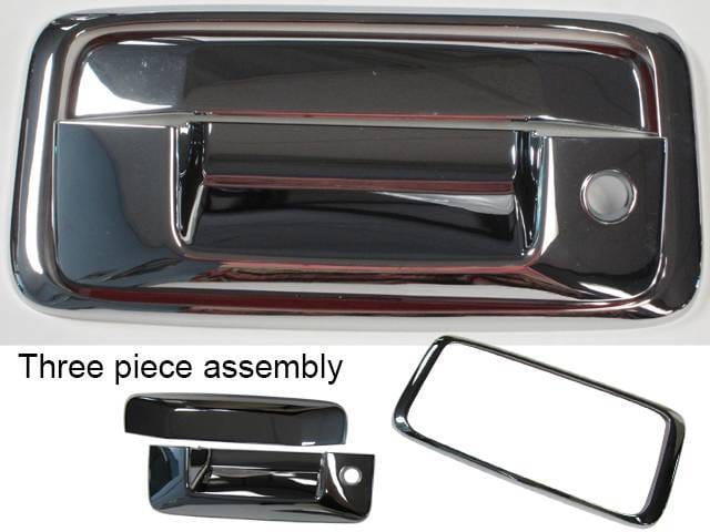 GMC SIERRA 2/4dr QAA Chrome ABS plastic 2pcs Tailgate Handle Cover DH54183 thumbnail 3