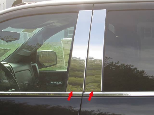 GMC SIERRA Crew Cab, Double Cab QAA Stainless 4pcs Pillar Trim PP54184 thumbnail 3