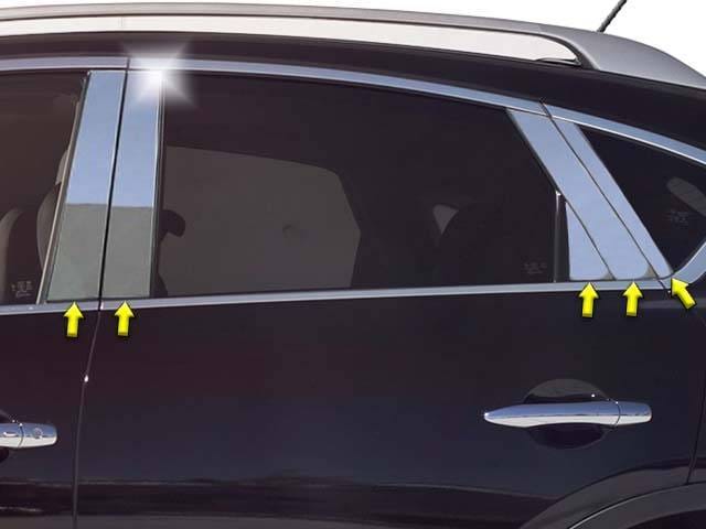 Fits Infiniti QX50 4dr QAA Stainless 10pcs Pillar Trim PP14043 thumbnail 2