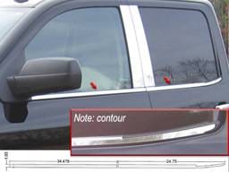 CHEVROLET SILVERADO 4dr QAA Stainless 4pcs Window Sill Accent WS54185