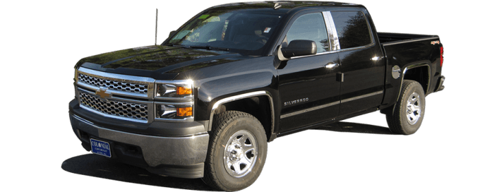 CHEVROLET SILVERADO 4dr QAA Stainless 4pcs Window Sill Accent WS54185 thumbnail 2