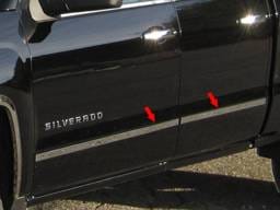 SILVERADO Double Cab, Short Bed, NO Molding QAA 4pc Molding Insert MI54185