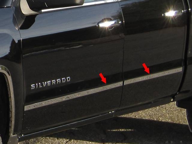 SILVERADO Double Cab, Short Bed, NO Molding QAA 4pc Molding Insert MI54185