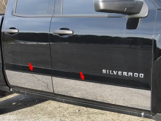 CHEVROLET SILVERADO 4dr QAA Stainless 4pcs Rocker Panel Trim TH54185