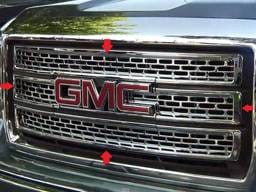 GMC SIERRA 2/4dr QAA Chrome ABS plastic 4pcs Grille Overlay SGC54281