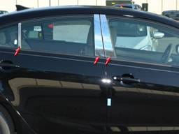 KIA FORTE 4dr QAA Stainless 6pcs Pillar Trim PP14811
