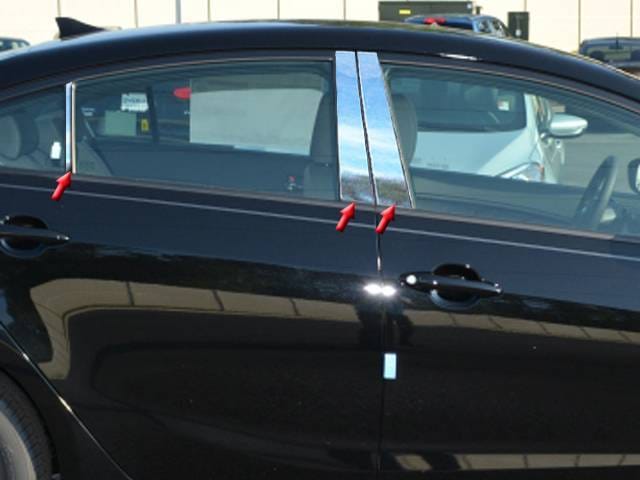 KIA FORTE 4dr QAA Stainless 6pcs Pillar Trim PP14811