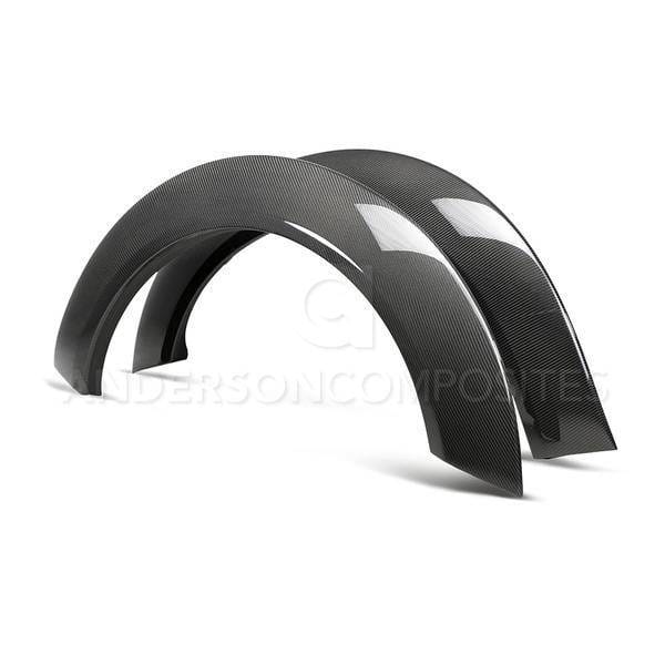 Dodge Challenger Anderson Composites Fiber Wide Rear Fender Flares AC-FLR18DGCHHC-R