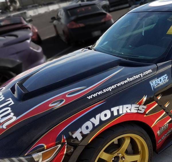 Ford Mustang GT350 Style Anderson Composites Fiber Body Kit- Hood AC-HD15FDMU-GR-DS thumbnail 4
