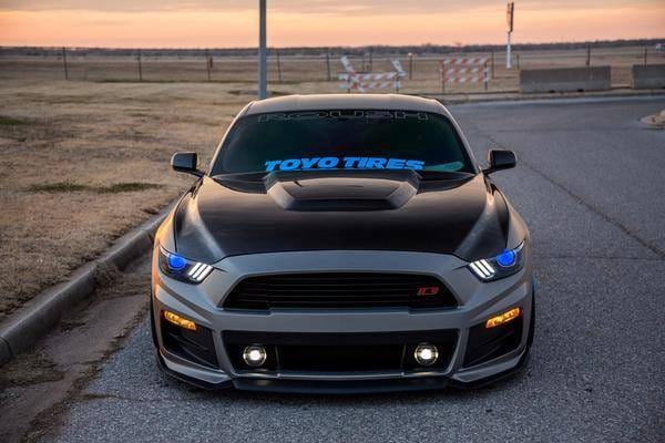 Ford Mustang GT350 Style Anderson Composites Fiber Body Kit- Hood AC-HD15FDMU-GR-DS thumbnail 6