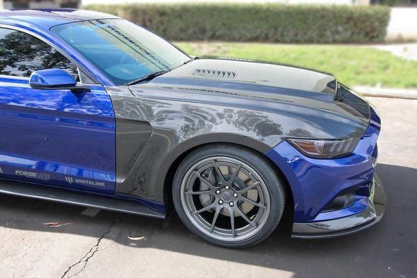 Ford Mustang KR Anderson Composites Fiber Body Kit- Hood AC-HD15FDMU-SN-DS thumbnail 3
