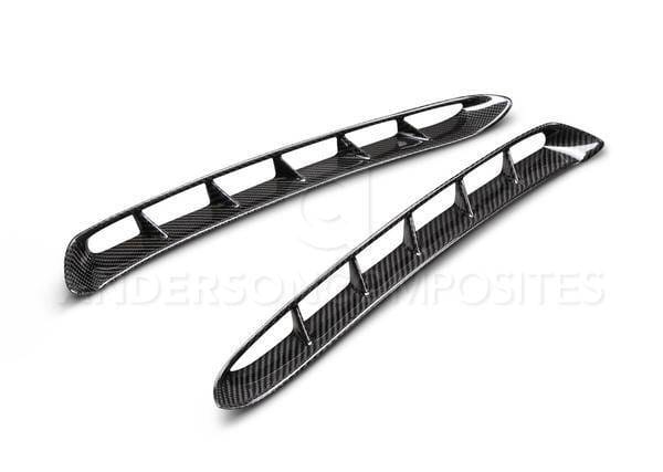 Ford Mustang GT350 Style Anderson Composites Fiber Inserts AC-FF15FDMU-GR-01
