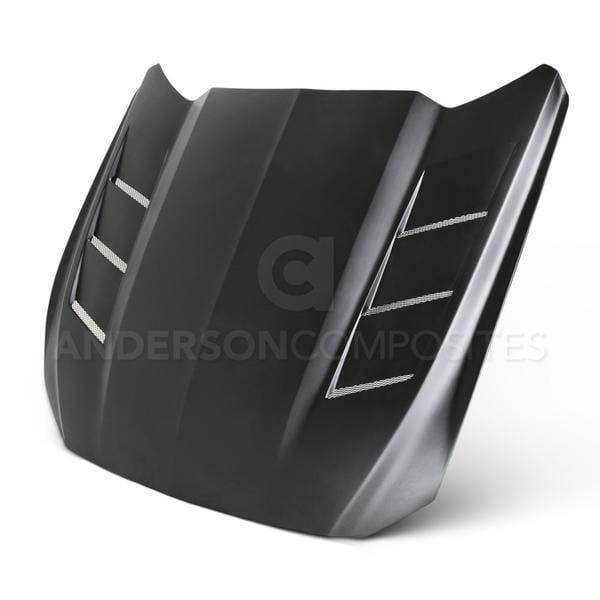Ford Mustang Heat Extractor Anderson Composites Glass Body Kit Hood AC-HD15FDMU-SA-GF