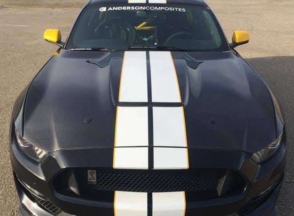 Ford Mustang Shelby Anderson Composites Double Carbon Fiber Hood AC-HD15FDMU350-OE-DS thumbnail 7