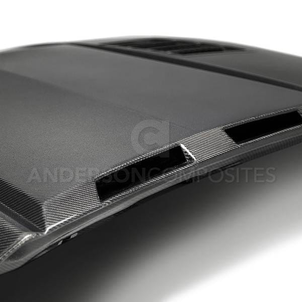Ford Mustang Anderson Composites Fiber Ram Air Hood AC-HD18FDMU-AB-DS thumbnail 6