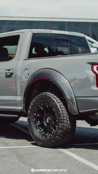 Ford Raptor Anderson Composites Fiber Rear Wide Fender Flares AC-FLR17FDRA-R-W thumbnail 3