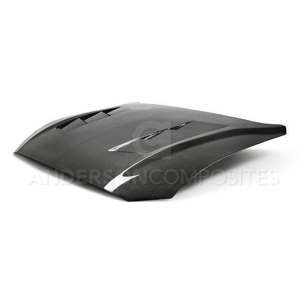 Ford Mustang Heat Extractor Anderson Composites Fiber Hood AC-HD18FDMU-SA-DS thumbnail 2