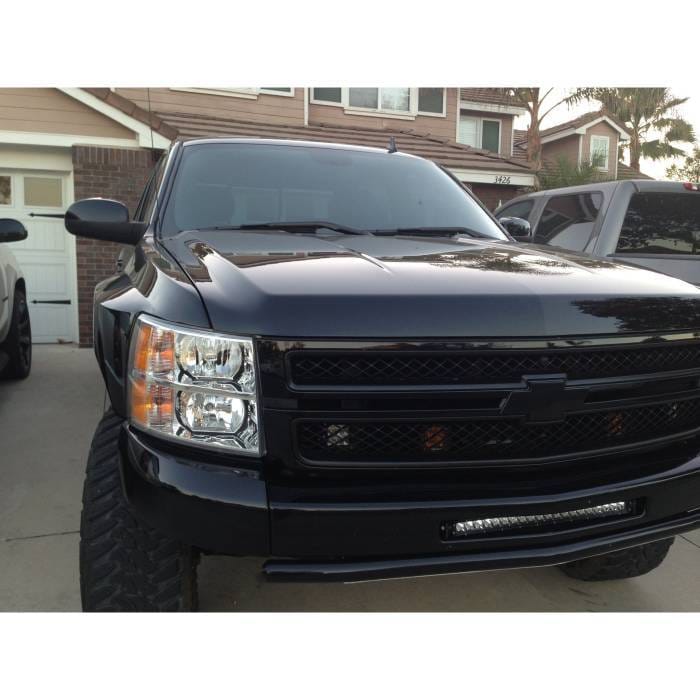 Chevrolet Silverado 4" Flare 2" Rise Adv Fiber Body Kit- Fenders AFC 104 thumbnail 4