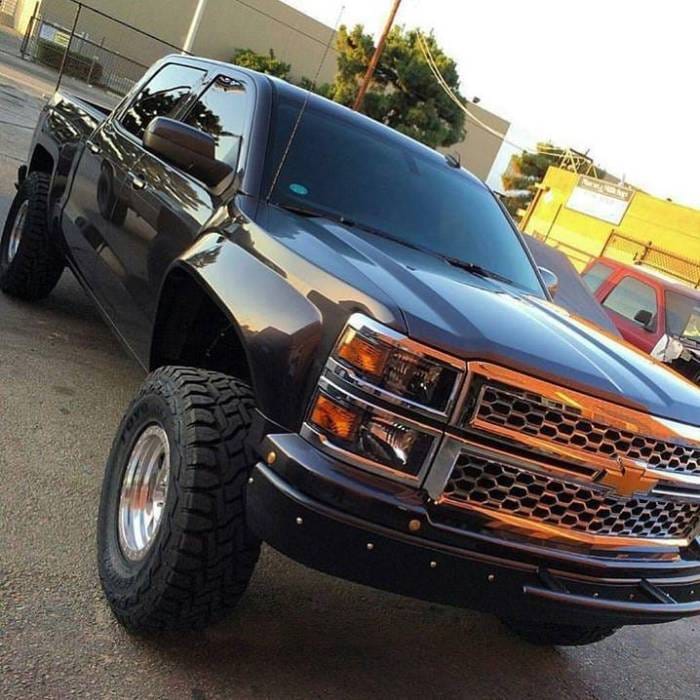 Chevrolet Silverado 4" Flare 2" Rise Adv Fiber Body Kit- Fenders AFC 147 thumbnail 3