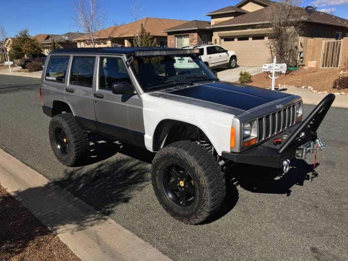 Jeep Cherokee 4.5" Flare 3" Rise Adv Fiber Body Kit- Fenders AFC 71 thumbnail 8
