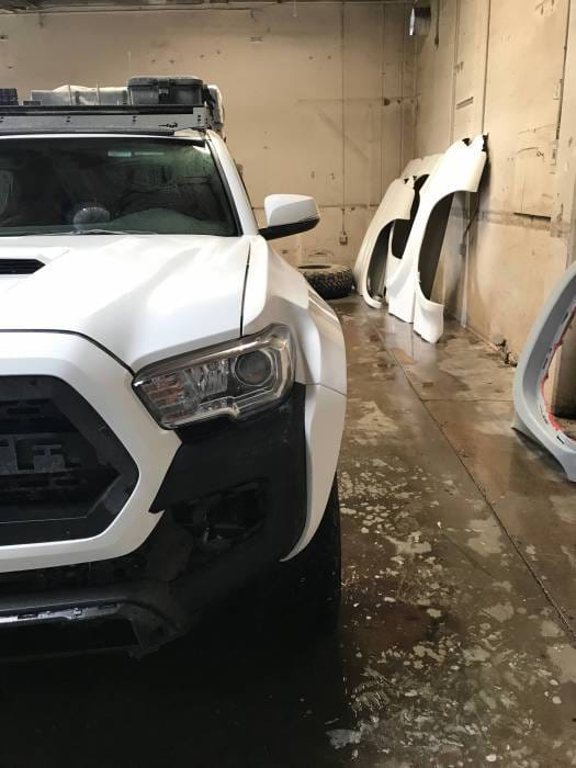 Toyota Tacoma 4" Flare 2" Rise Adv Fiber Body Kit- Fenders AFC 156 thumbnail 2