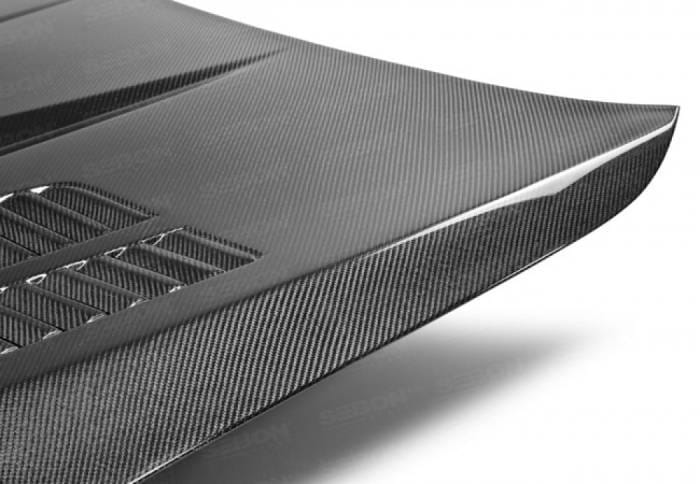 BMW 5 Series GTR-Style Seibon Carbon Fiber Body Kit- Hood HD1012BMWF10-GTR thumbnail 4